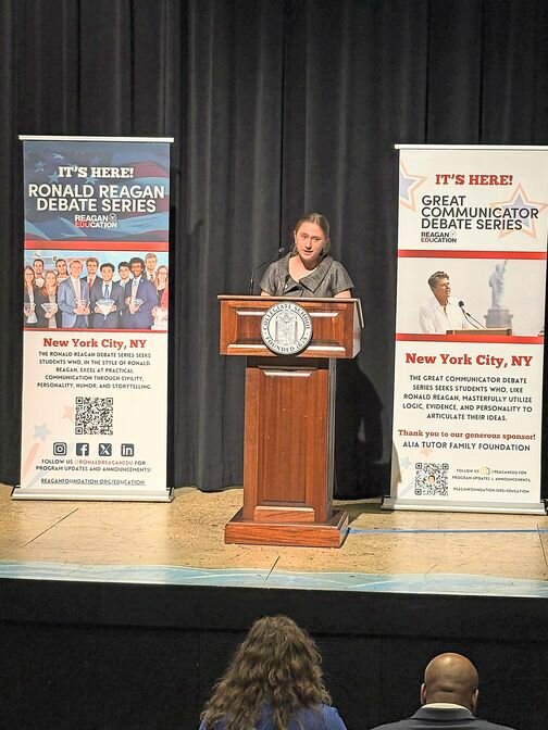 Alice Goldberg has competed in debate tournaments since her freshman year of high school, although she says she had a brief stint with the debate club in middle school.