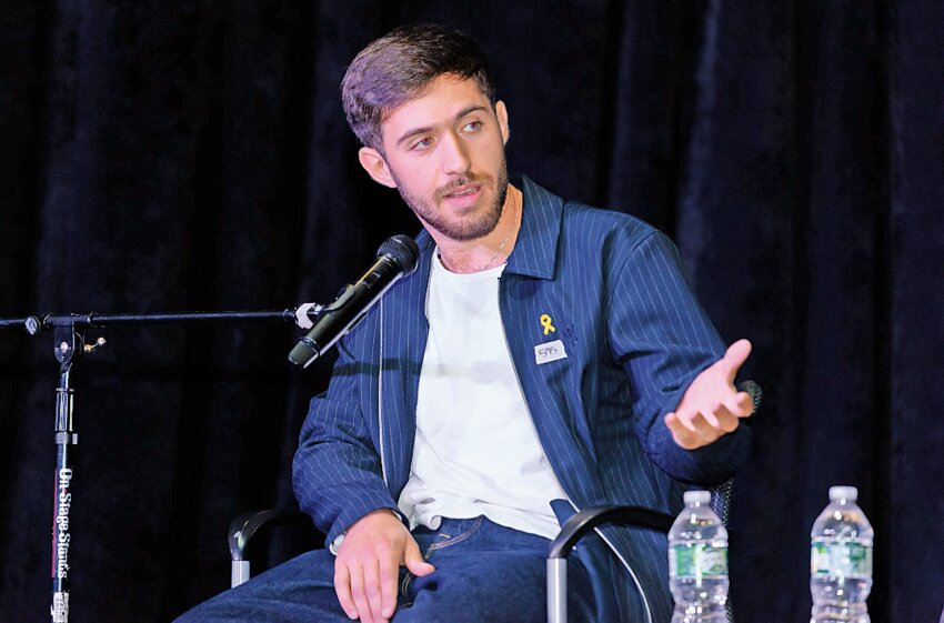 Omer Shem Tov discussed his ordeal, and his faith, with SAR students during his May 23 visit to the school.