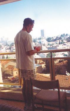 J.J. GREENBERG pictured here in Jerusalem in 1993 while on vacation with his family. 
Photo courtesy of the Greenbergs
