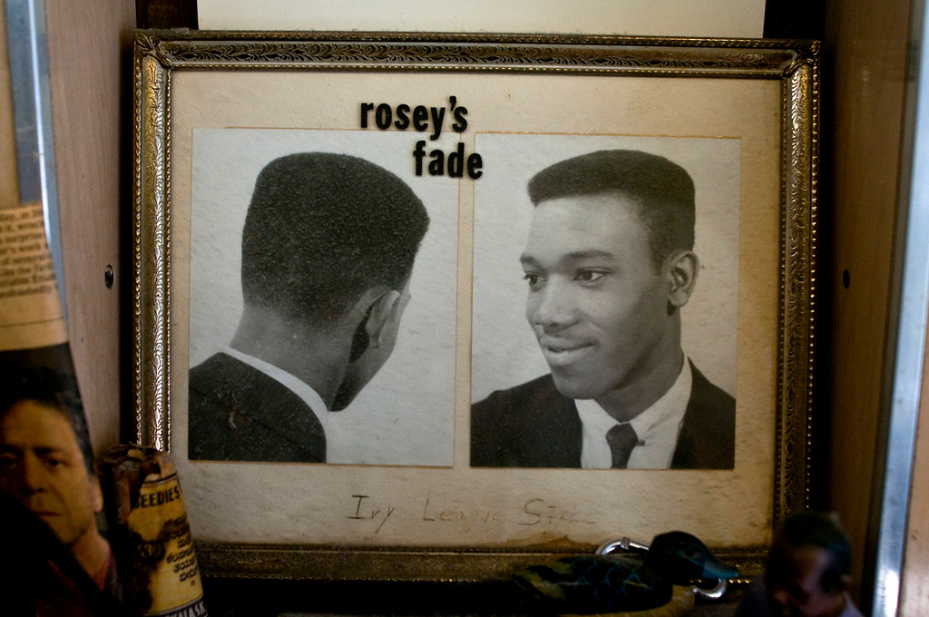 An old photo of Rosey sporting his trademark fade.