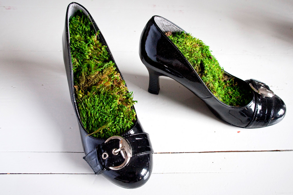Artist Courtney White's shoes will be on display at the YoHo arts space in Yonkers during the fall open studios.