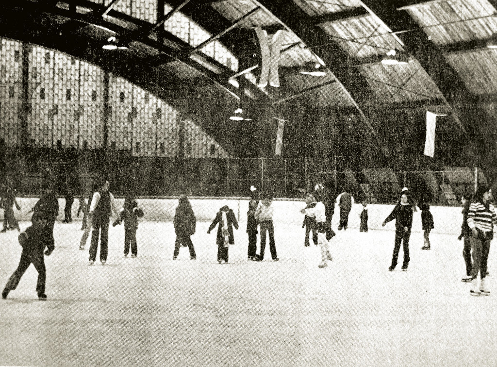 Skaters at the Riverdale Ice Skating Rink in 1980, three years before it closed down.