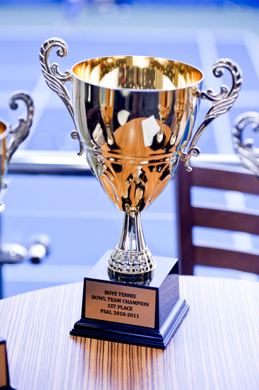 The Boys PSAL Tennis championship trophy 2010-2011.