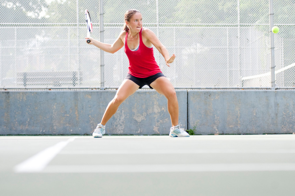 Internationally ranked tennis player and longtime Riverdalian Lena Litvak, photographed at Seton Park on July 28.