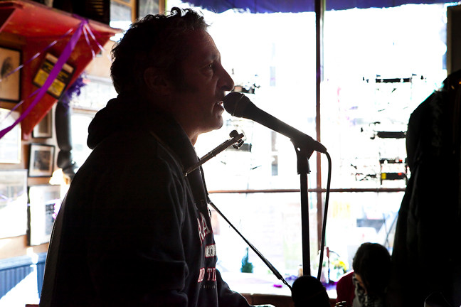 Johnny Seven performs 'Bronx Backyard" during the Purple Hat Foundation fundraiser Saturday afternoon.