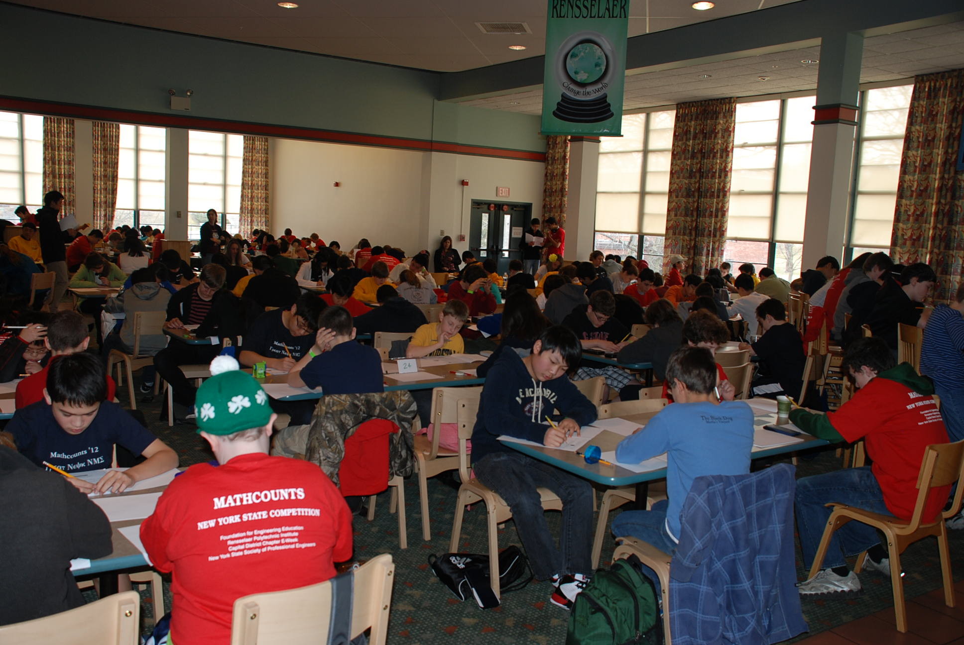 Competitors Solving Math Problems at Mathcounts Competition