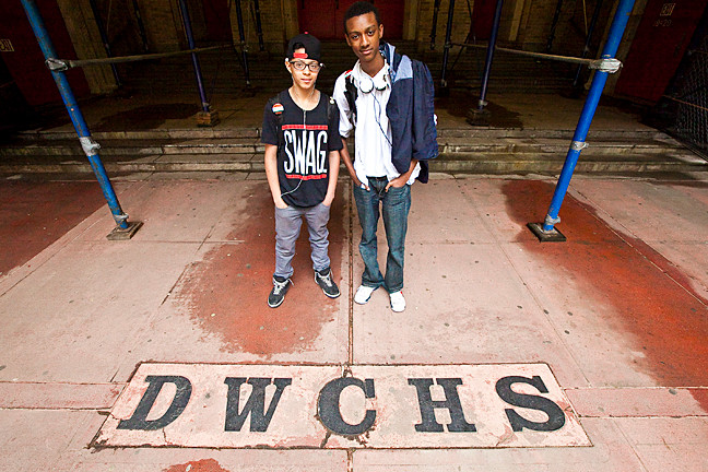 Freshman Hector Castro and T.J. Silver, both 15, have positive reviews for their first year at DeWitt Clinton High School — which many feared would be the institution’s last.