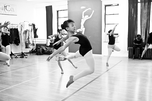 Jada Taylor, 10, practices her C-Jump.