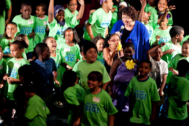 Justice Sonia Sotomayor exhort children to 'dream big.'