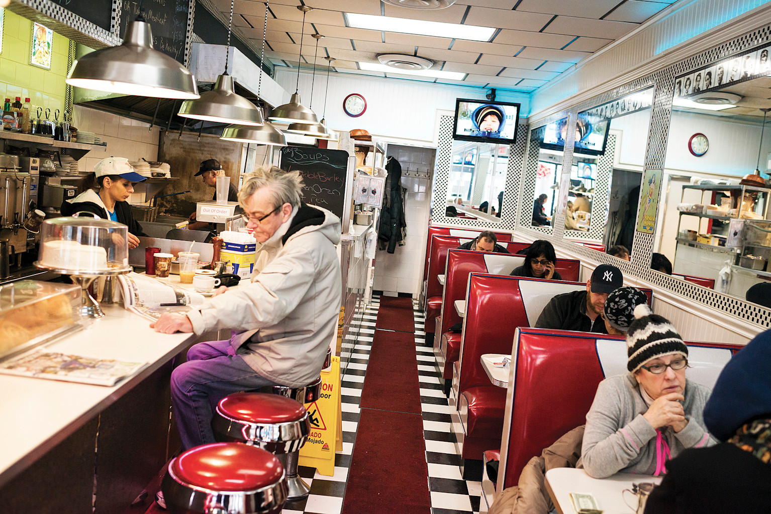 The breakfast scene at Tiny's Diner in Riverdale on Monday morning.