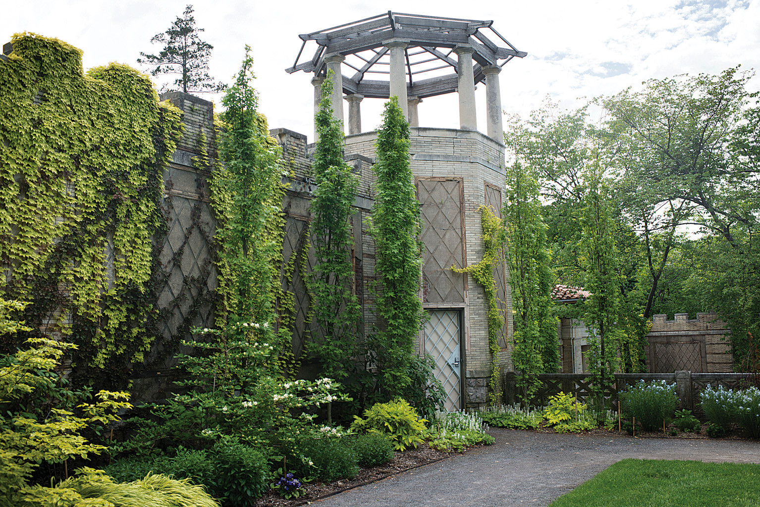 Part of the Walled Garden at Untermyer Gardens, modeled on Greco-Roman designs.