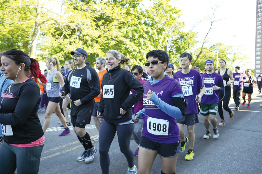 Runners at The Riverdale Y's annual marathon on May 15.