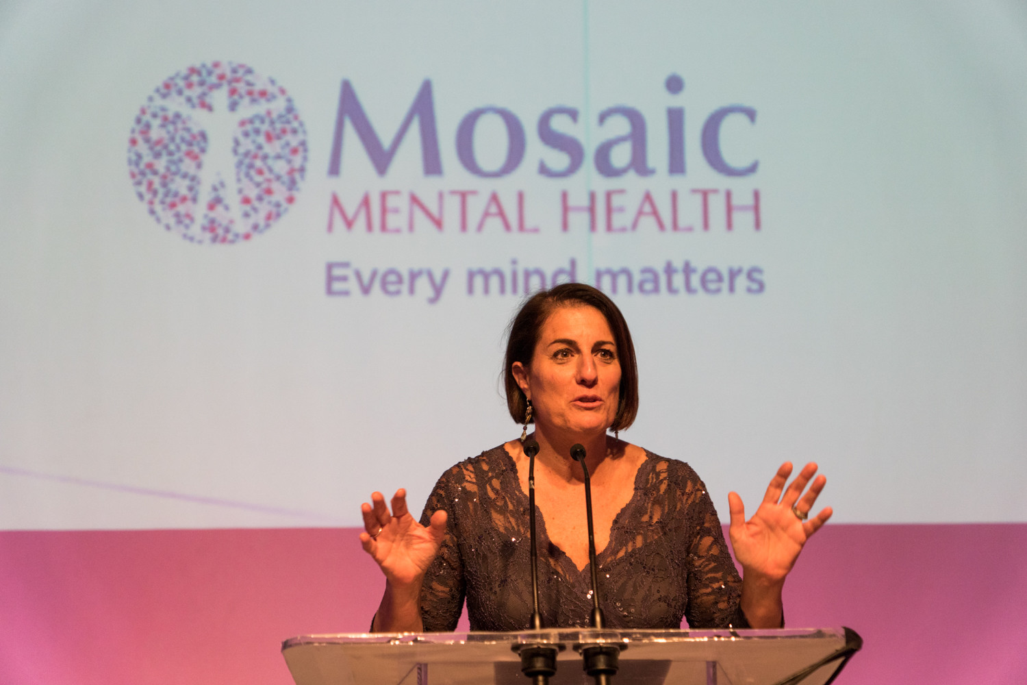 The gala held by Mosaic Mental Health, formerly known as Riverdale Mental Health Association, is part of its rebranding effort, according to Donna Demetri Friedman, Mosaic's executive director. The organization serves 1,000 patients annually.