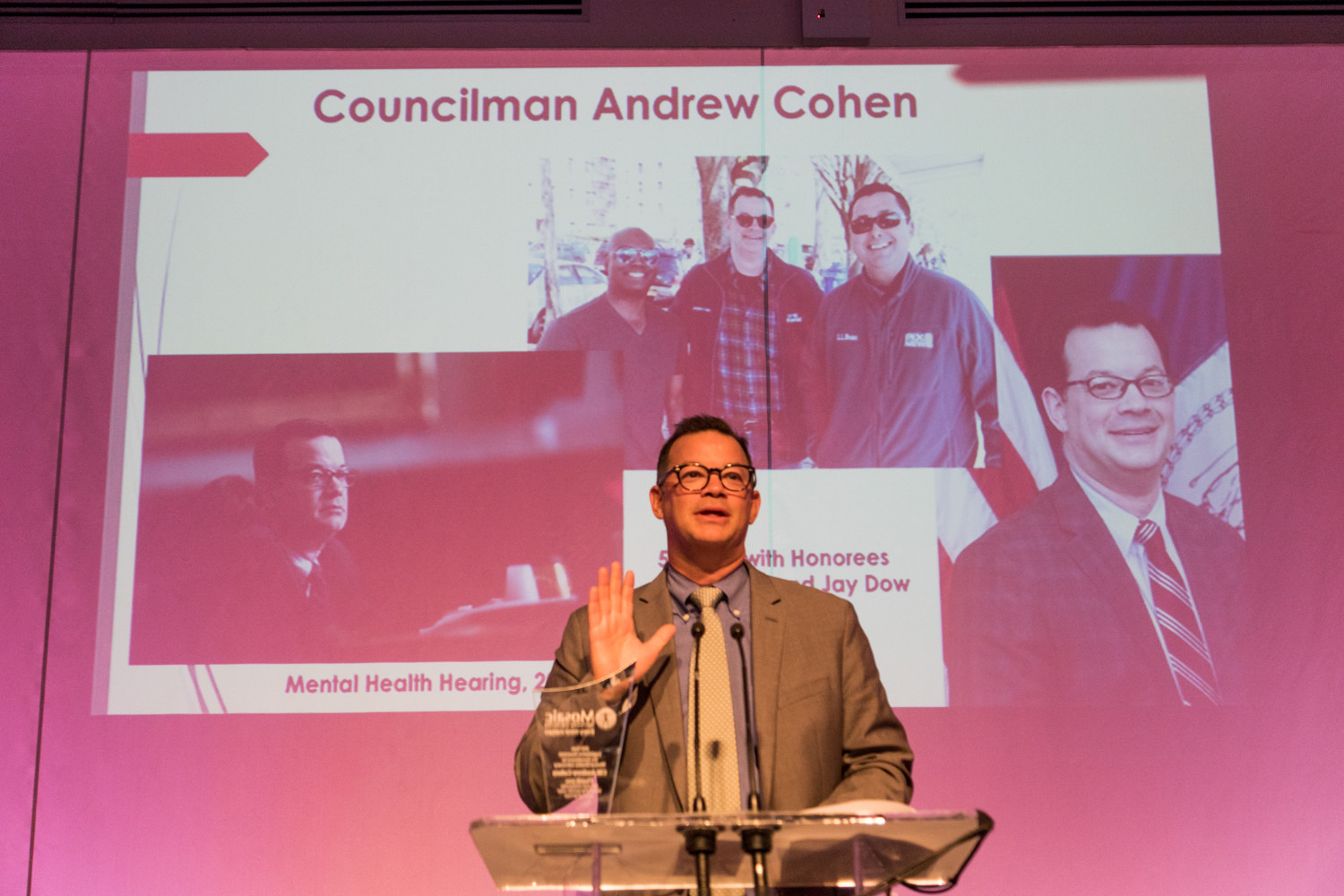Councilman Andrew Cohen, one of Mosaic's honorees, talks about the importance of mental health in his work.