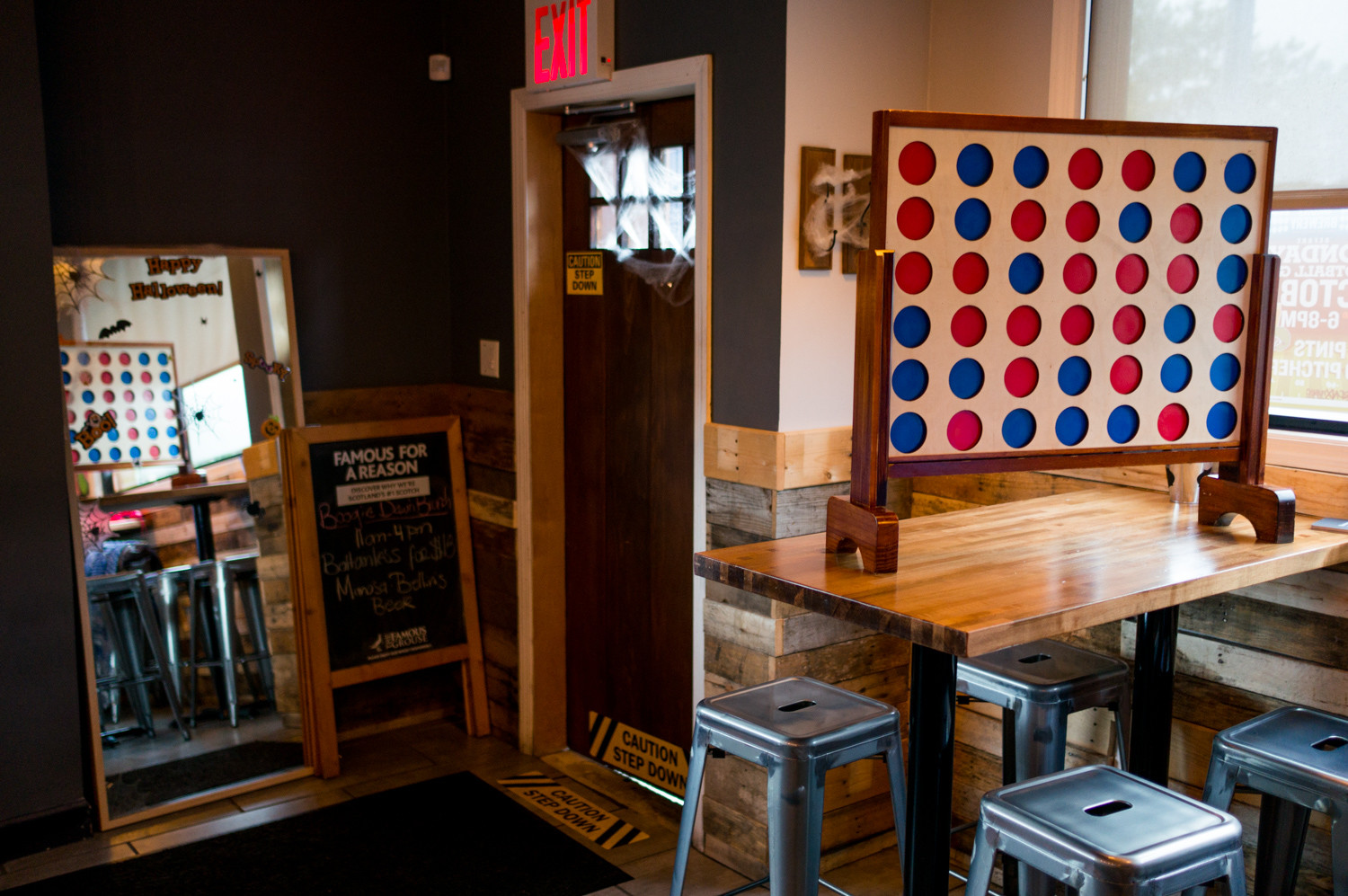 The Bronx Public has a big version of Connect Four for customers to play, something that can engage college-aged patrons and millennials.