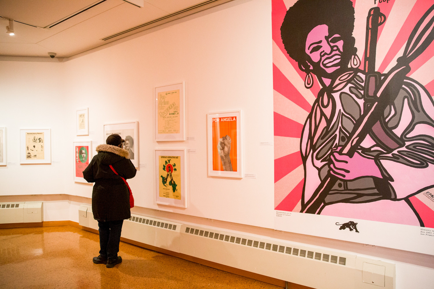 The posters in the ‘Power in Print’ exhibition at the Schomburg Center have a mix of design styles and aesthetics. Some were made with great attention to typefaces and layout, while others were created to share news of art and culture gatherings or notices of political rallies.