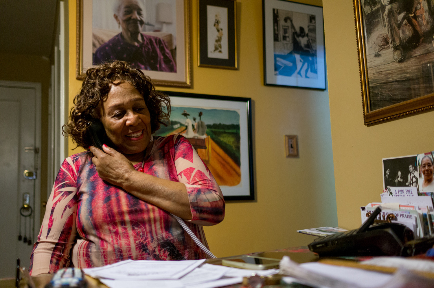 Delores Dixon takes a phone call in her home. A folk singer who practices tai chi and line dancing — and has been a Riverdale resident for the last 41 years — Dixon deals with ‘what some would call ‘vertigo,’’ she said, a condition of frequent dizziness and headaches, and hopes the New York Health Act won't make the health care process more confusing.