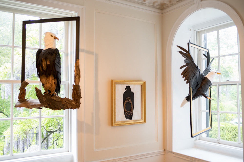 Marna Chester used materials found at Wave Hill to create sculptures of birds in different poses as part of a new exhibition ‘Avifauna: Birds + Habitat,’ on view until June 24.