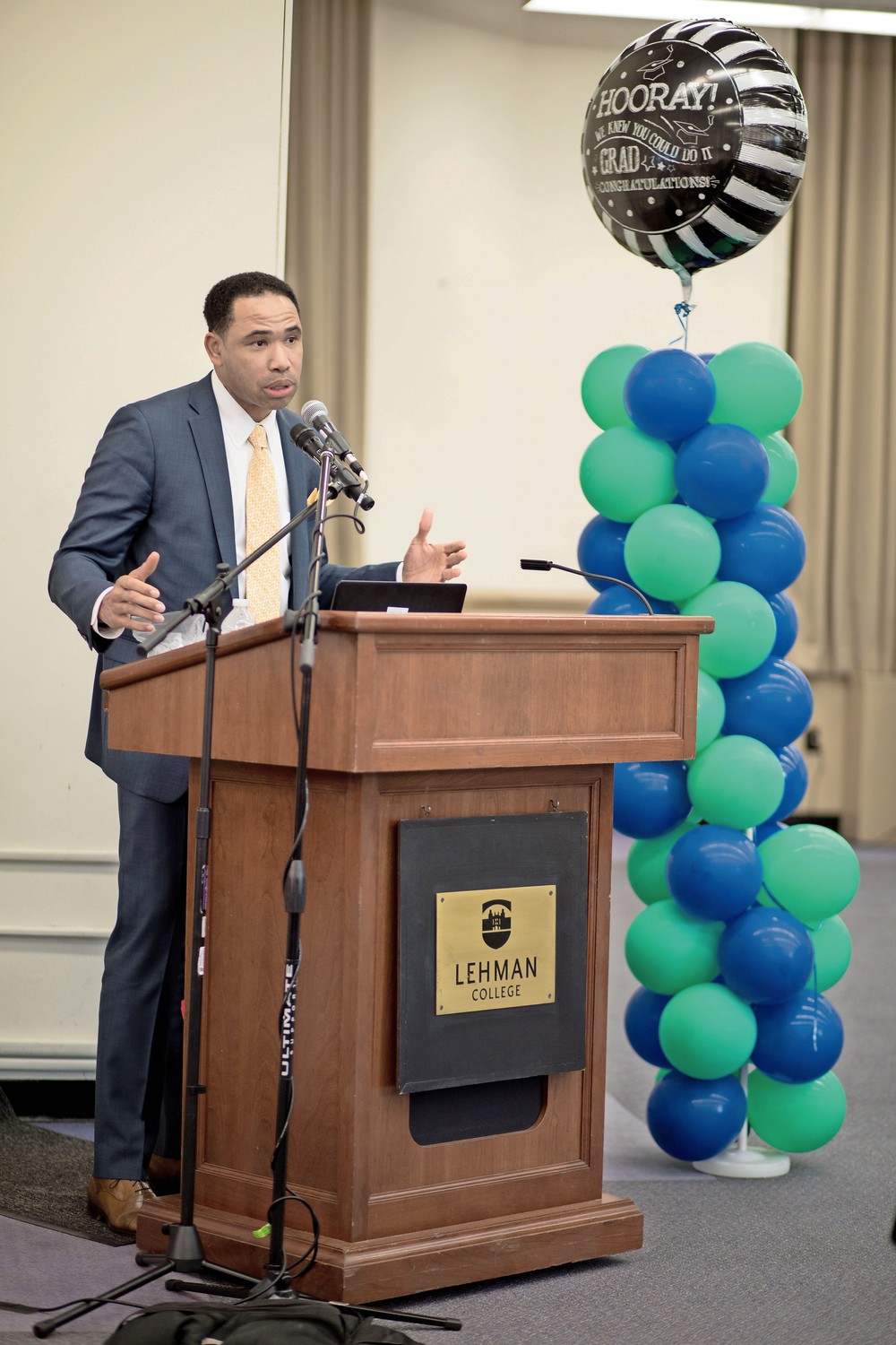 Lawrence Fauntleroy talks about his long path towards a college degree at 49 years old at Lehman College. Fauntleroy is one of many students in the adult degree program being inducted into the national honor society, Upsilon Sigma of Alpha Sigma Lambda, for the first time.