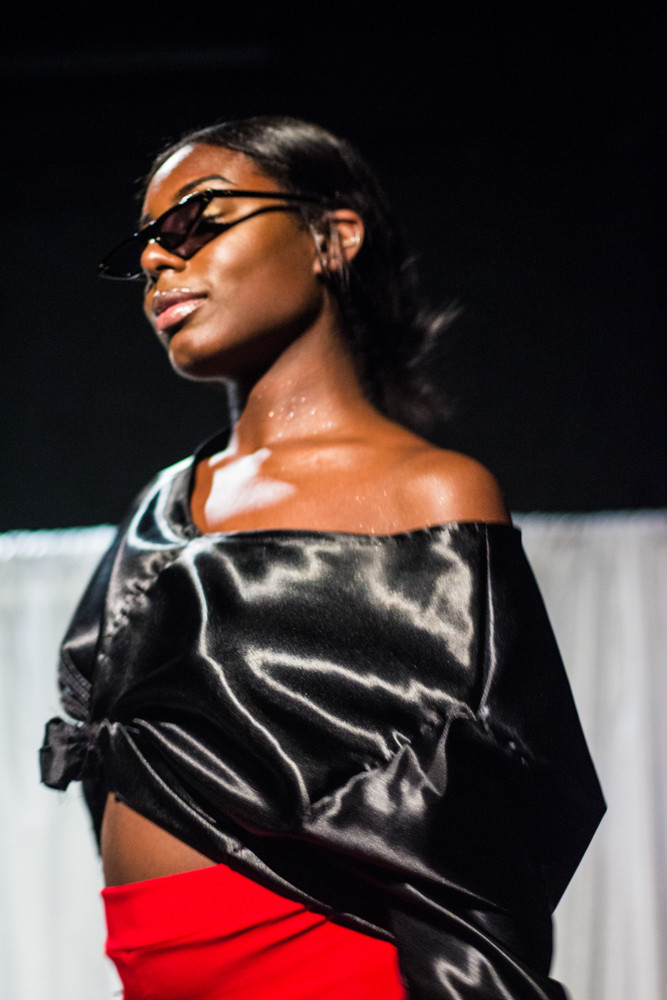 Fashion model Vanessa Rawls works the catwalk at The Point for Edwin Reyes’ third fashion show Sept. 14. The show not only highlighted Puerto Rican culture but also raised funds for relief efforts on the island.