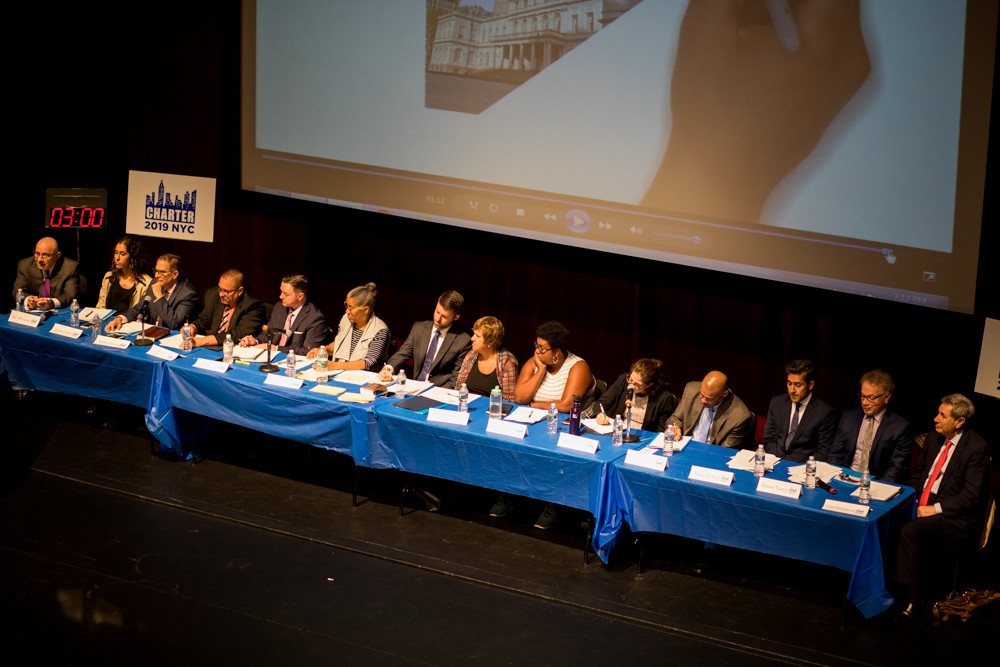 The city council's charter review commission held a public comment session at Lehman College on Sept. 12.