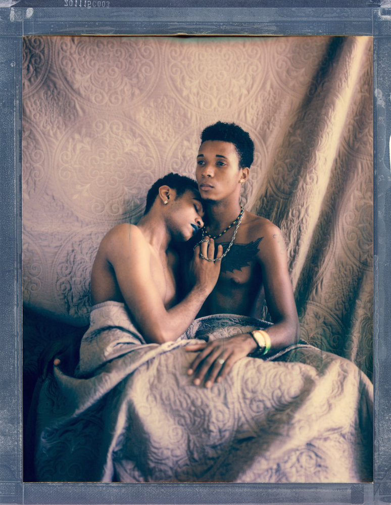 Bobby Brandon Brown, right, and Persion Unapologetic pose for a portrait in Jamaica in 2016. Photographer Robin Hammond took their picture for his series ‘Where Love is Illegal,’ featuring portraits of members of the LGBTQ community in countries where there are laws criminalizing their sexual activity. An exhibition of the work is on display at the Bronx Documentary Center through March 24.