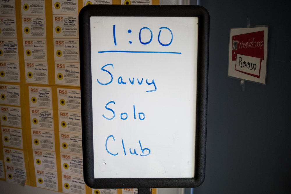 The Savvy Solos Club meets every other Wednesday at RSS-Riverdale Senior Services. The senior center recently convened the club to give members a forum to discuss quality of life issues affecting them, and to collaboratively figure out solutions.
