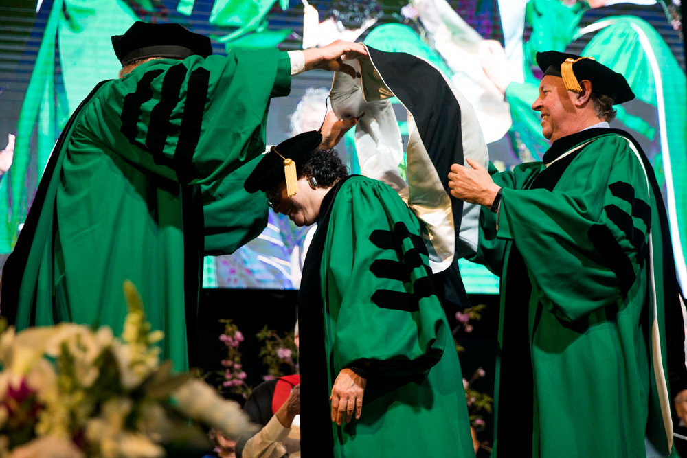 U.S. Supreme Court Justice Sonia Sotomayor receives an honorary doctorate during the Manhattan College’s commencement ceremony. Sotomayor delivered the keynote speech for the Class of 2019.