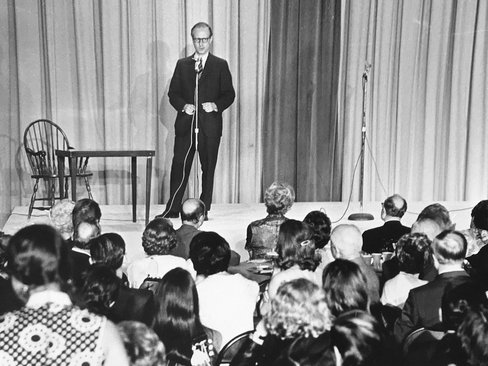 Robert Morgenthau speaks at an event in an undated photograph, believed to be from the late 1960s. A longtime Riverdalian, Morgenthau served as the U.S. Attorney for the Southern District of New York before spending a good chunk of his life as Manhattan’s district attorney. He died Monday at 99.