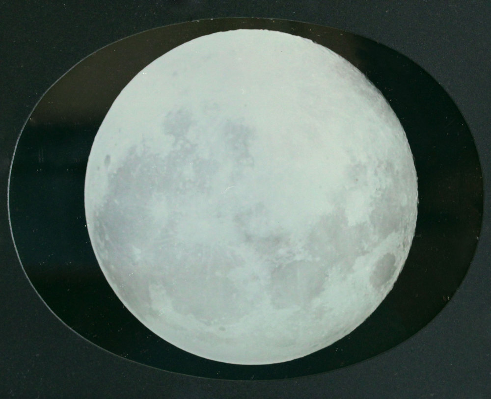 Robert Shlaer used the archaic daguerreotype method to take this image of the moon in 2002.