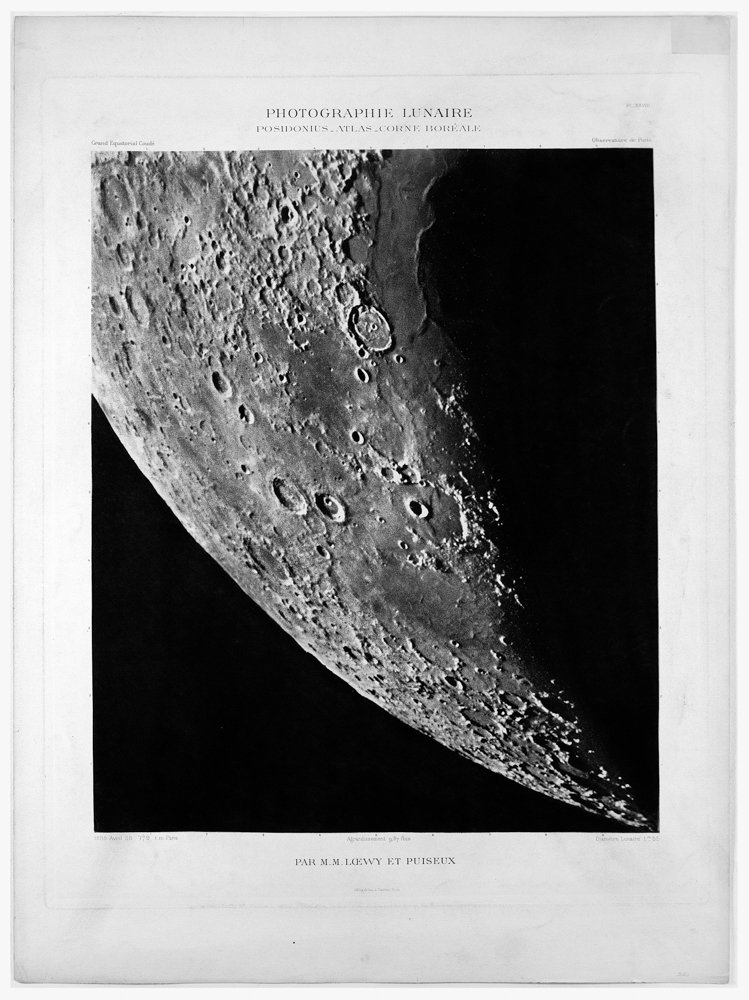 In the late 19th and early 20th centuries, the Paris Observatory — like other major observatories — regularly updated its collection of photographs of the moon's surface, like this image from 1898.