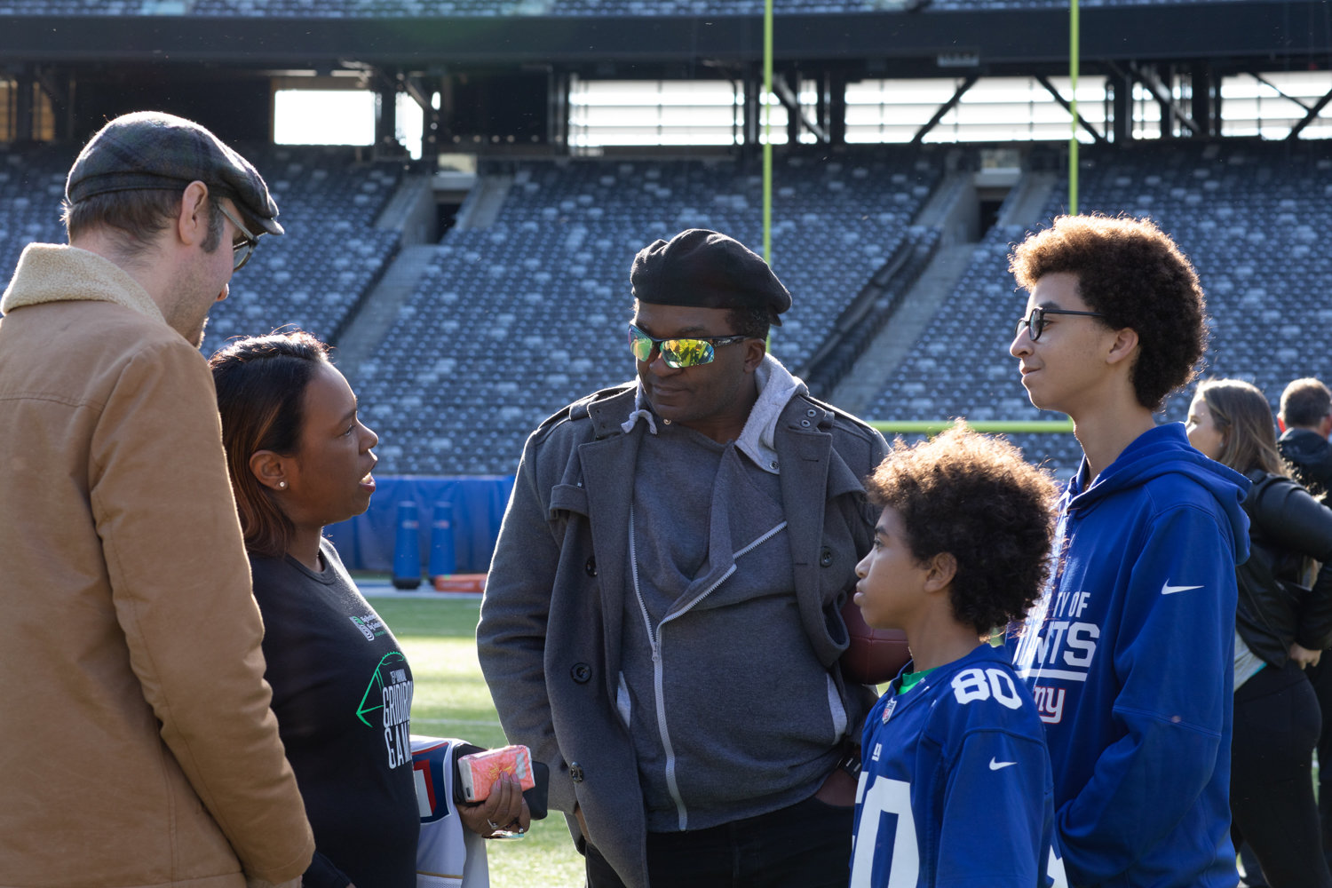 Home-grown community leader Alicia Guevara, chief executive of Big Brothers Big Sisters of New York City, second from left, attends the Gridiron Games fundraiser last month. The event helps support Big Brothers Big Sisters of New York City, an organization she took over as chief executive in May after spending years fighting hunger with Part of the Solution in the Bronx.