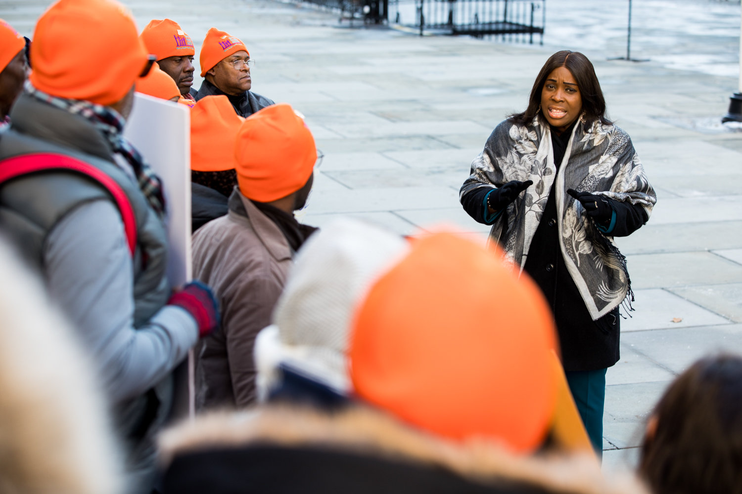 Councilwoman Vanessa Gibson, who represents an area that includes Concourse Village and Morris Heights, affirms her commitment to fight for a healthier Bronx during a rally on the steps of city hall Dec. 3.