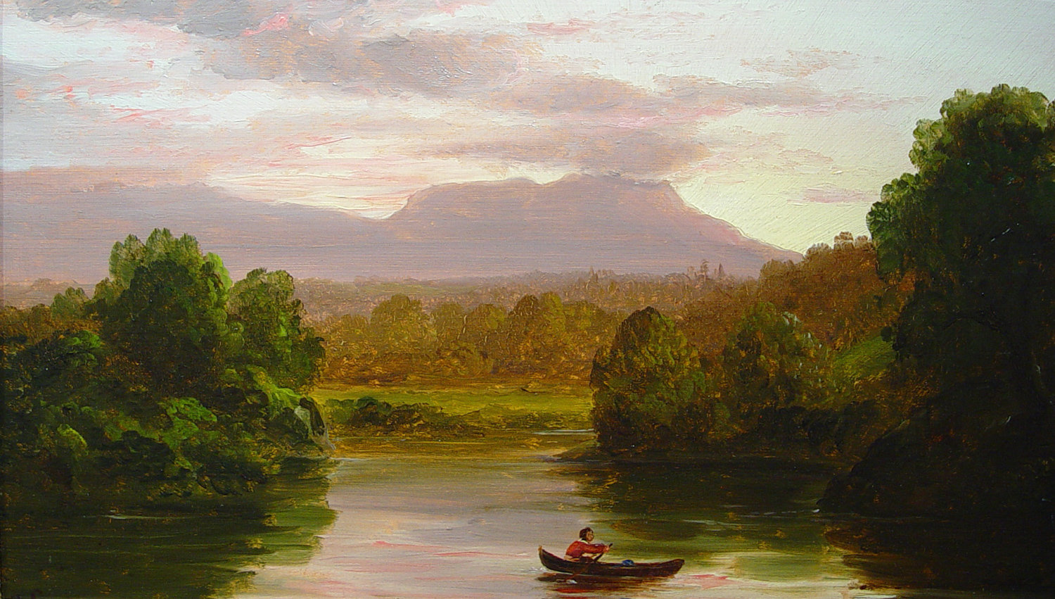 The exhibition 'Thomas Cole's Refrain: The Paintings of Catskill Creek' brings together a dozen of Cole's paintings of the creek, like this one, and paintings by artists inspired by Cole — all of which are on display at the Hudson River Museum through Feb. 23.