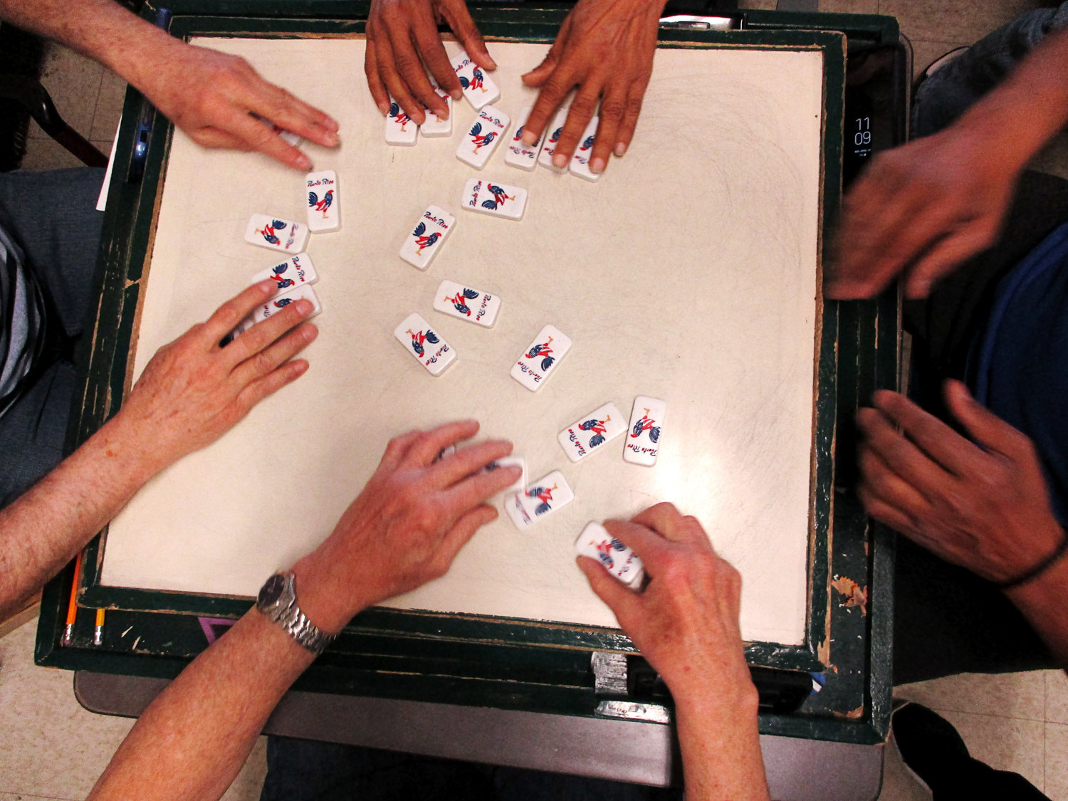 Bronx Senior Photo League member Vivian Hernandez’s photograph of a domino game is included in her group’s exhibition at the Bronx Documentary Center, on display through Feb. 2.