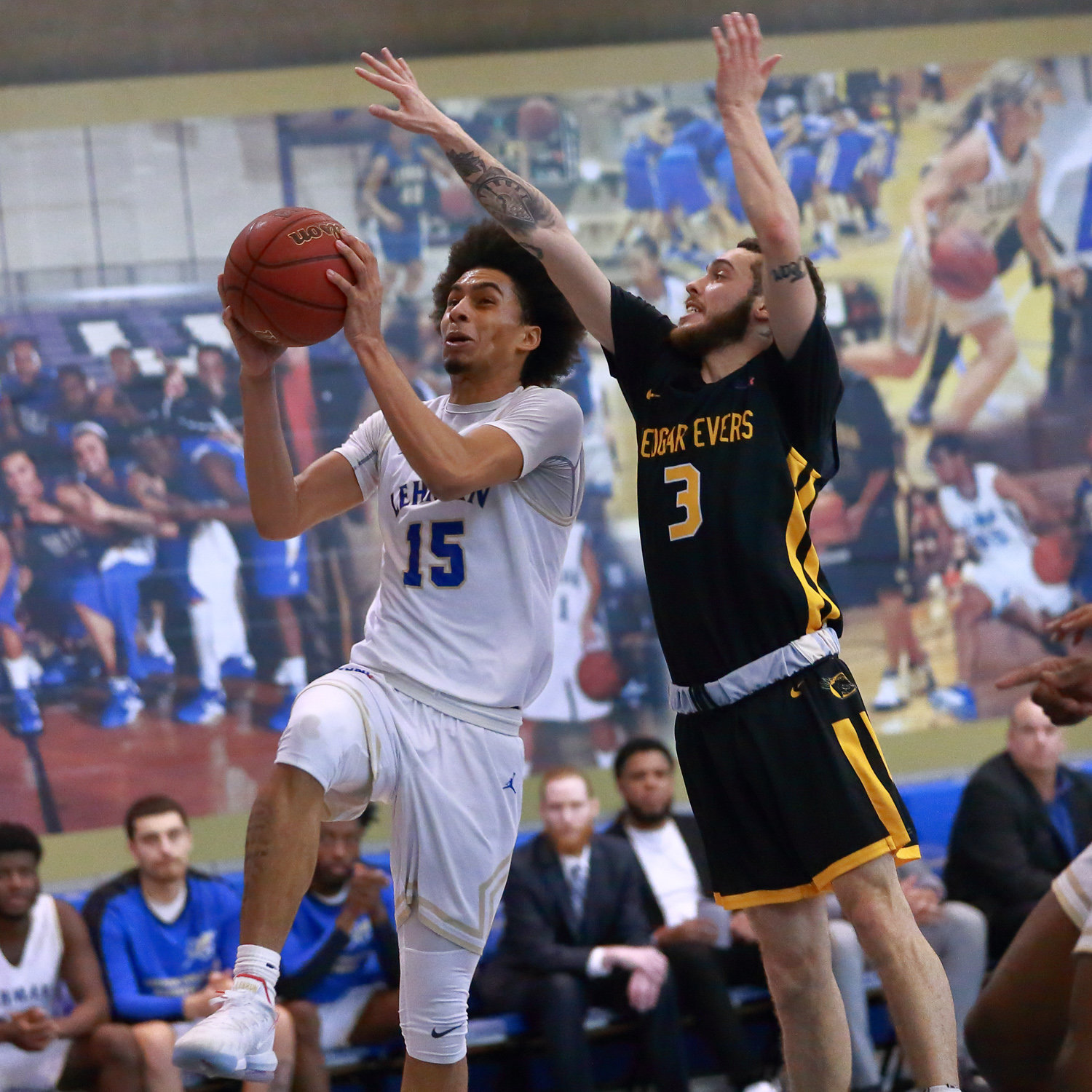 Some hot shooting down the stretch by Gian Batista helped fuel a late Lehman rally and lead the Lightning to a win over Medgar Evers.
