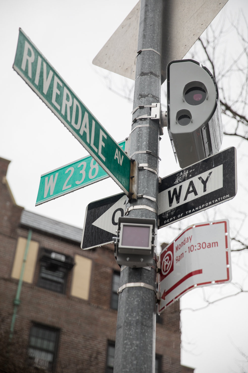 West 238th Street is staggered across Riverdale Avenue, but there’s one section where drivers will have to be more careful than usual, because city officials have installed a new speed camera.