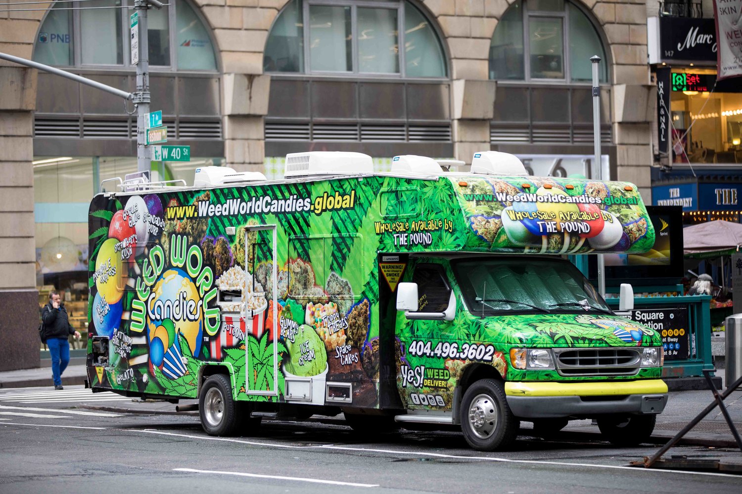 The trucks for Weed World Candies are a familiar sight in the city. While the organization doesn’t sell marijuana, it does advocate for the legalization of the plant, which could soon happen in the state.