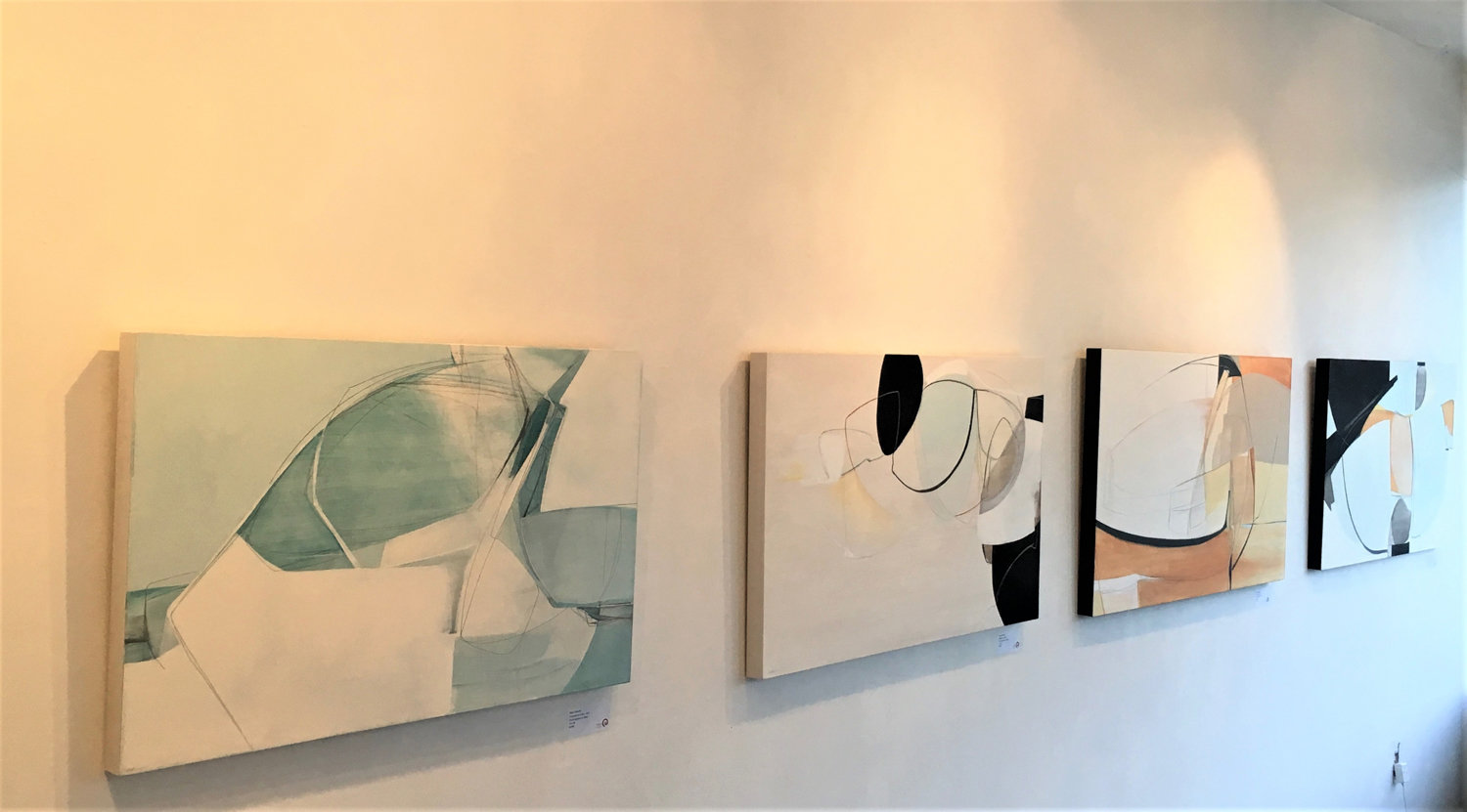 A selection of Rose Umerlik’s paintings based on her interpersonal relationships is included in the group exhibition ‘Female Abstractionists,’ on display through May 6 at Elisa Contemporary Art.