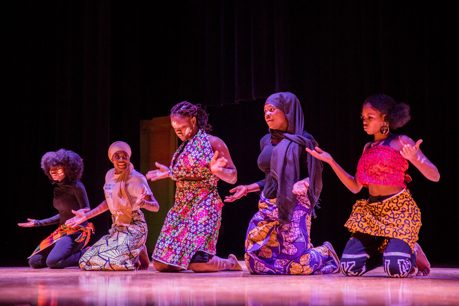 Students perform ‘African Roots’ for the Marble Hill School for International Studies’ second annual Black History Show, organized by the school’s new Black Student Union.