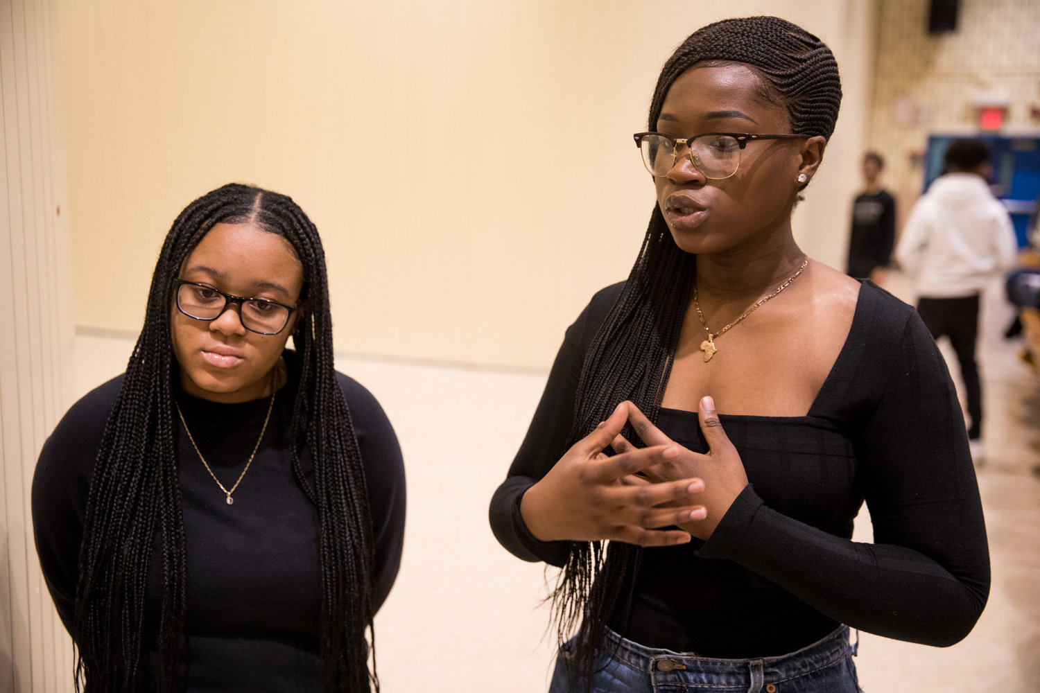 Marble Hill School for International Studies senior Massiata Cisso talks about her work in the school’s Black Student Union and what it was like putting this year’s Black History Show together. Cisso co-founded the Black Student Union with Tamara Wood, left.