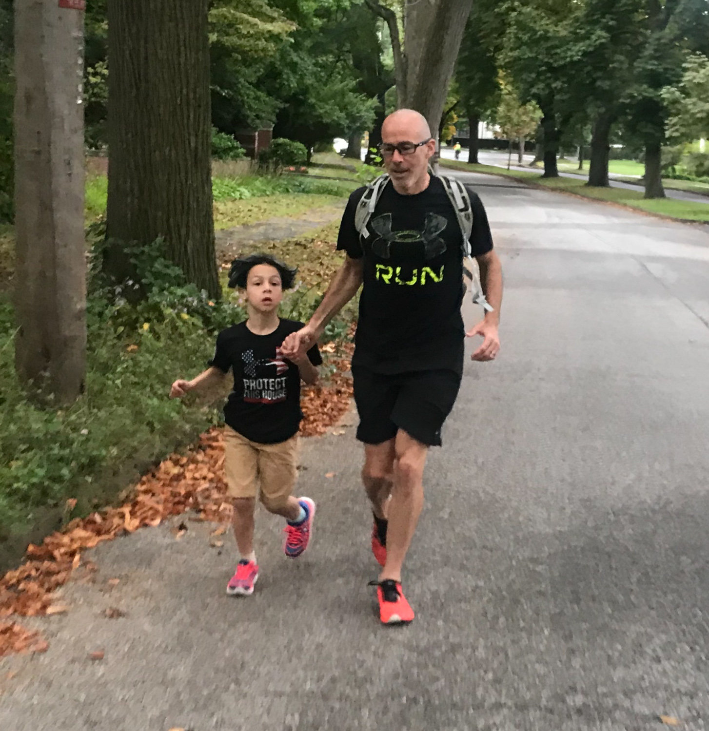 Jonathan Cane and son Simon were working to reduce their carbon footprint by running the 1.5 miles from their home to P.S. 81, where Simon is in the third grade, every morning. That is, until the coronavirus pandemic closed schools down