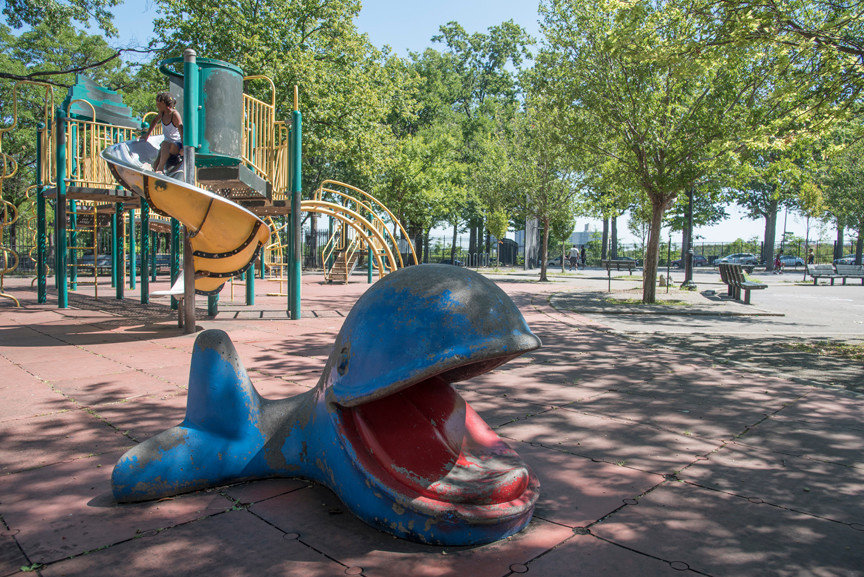 Playgrounds, like the one in Fort Four Park in Kingsbridge — as seen in 2016 — are now closed through a new executive order by Gov. Andrew Cuomo.
