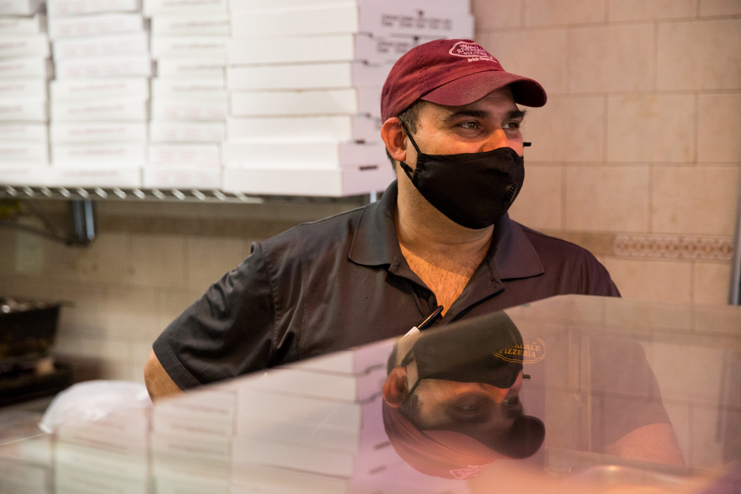 When he isn’t serving pizza, Addeo’s Riverdale Pizza manager Jody DePasquale is doing what he can to help customers — whether it’s walking dogs or withdrawing money out of an ATM. DePasquale has taken on these responsibilities as a result of the coronavirus pandemic that has forced many people to stay home.