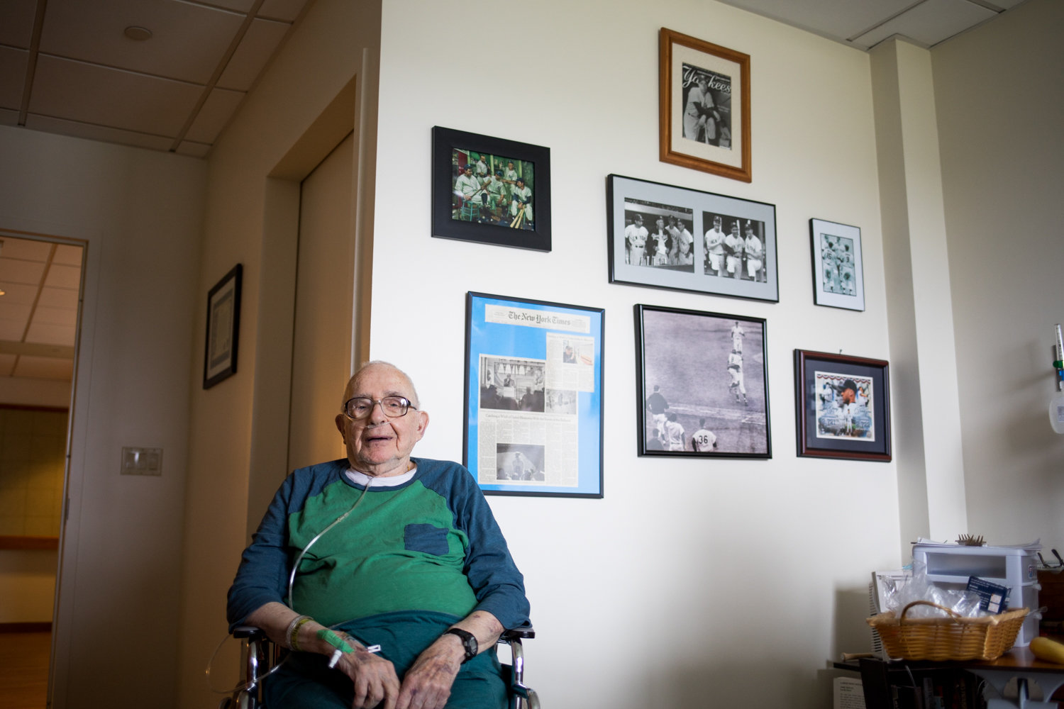 The wall in Alfred Schwartz’s room at the Hebrew Home at Riverdale was adorned with images of the New York Yankees, a team he loved his entire life. He was honored for his service in World War II at Yankee Stadium in 2018 — a moment he shared with his daughters Heidi and Gayle, who are now grieving for him following his death from complications related to COVID-19.