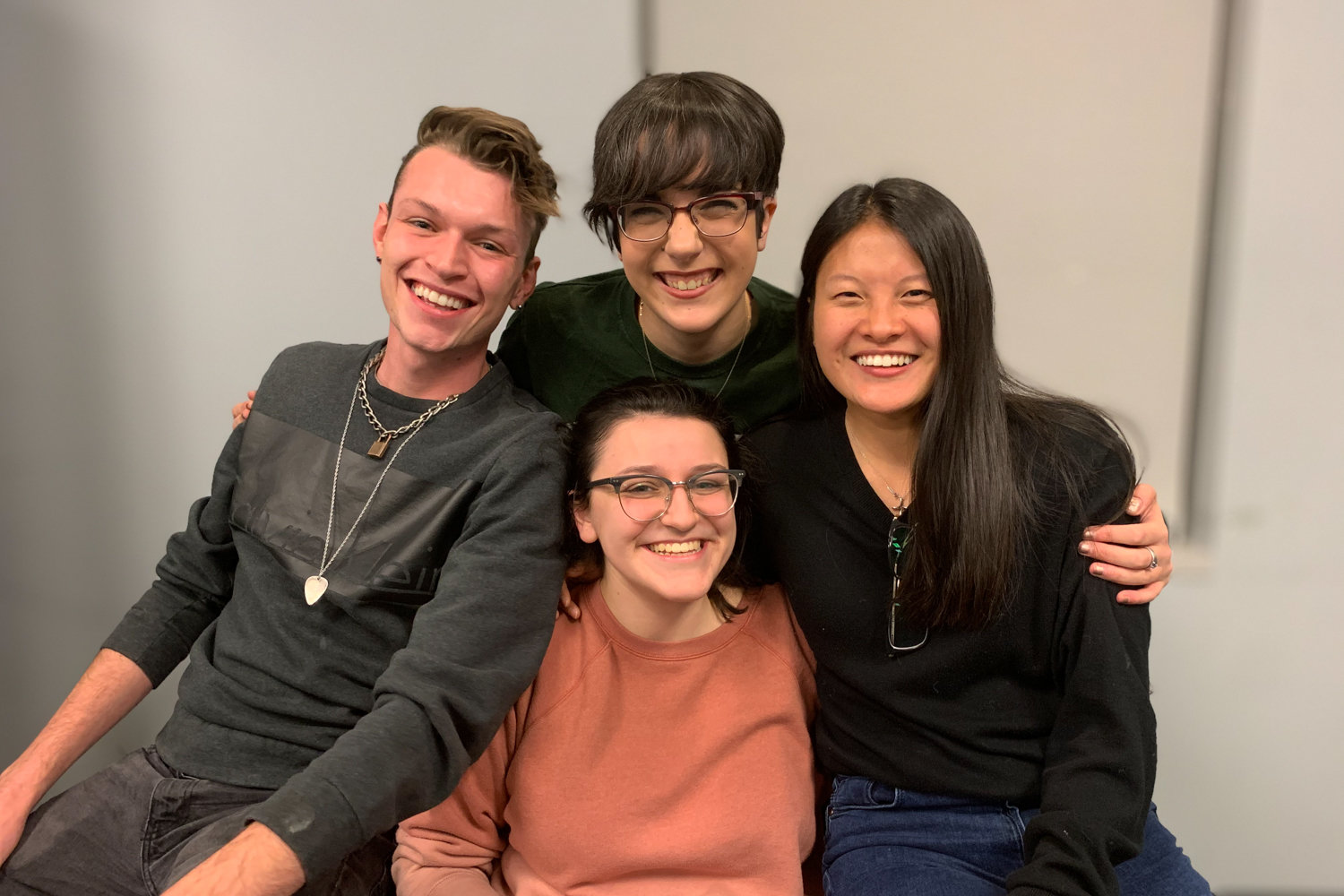 Rose Brennan, center top, worked as the arts and entertainment editor for Manhattan College’s student newspaper, The Quadrangle, which she was a part of all four years at the school. She worked alongside the likes of Garrett Keidel, Gabriella DePinho, center bottom, and Alexa Schmidt.
