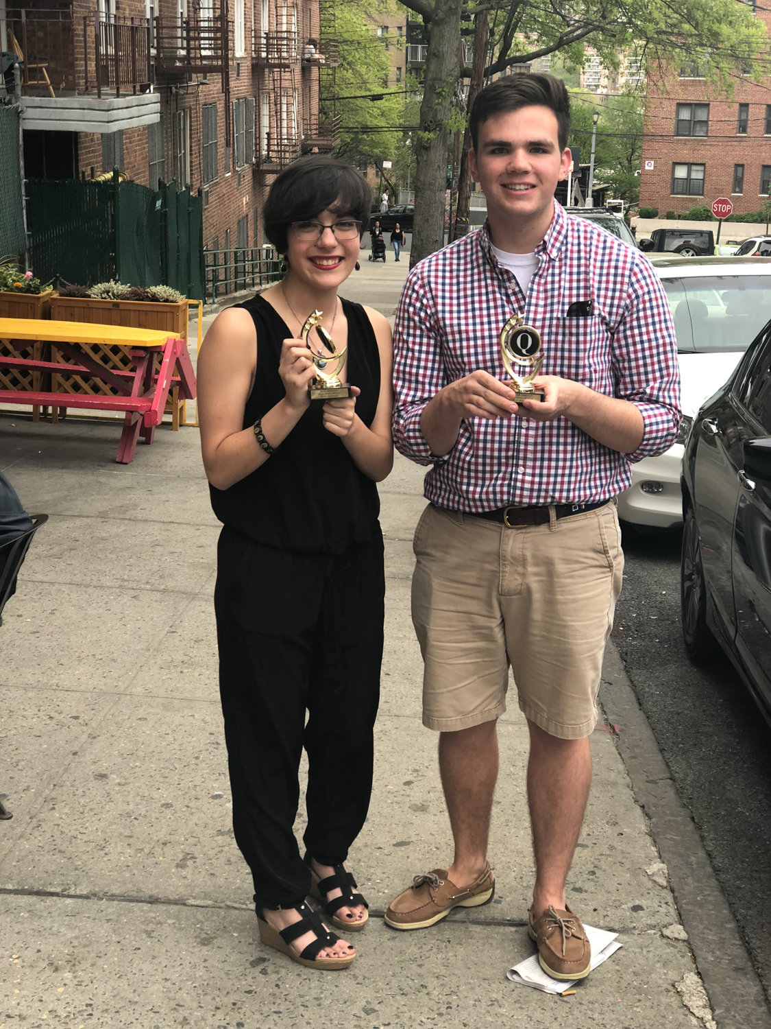 Rose Brennan shared the award for Best News Article with The Quadrangle’s managing editor Stephen Zubrycky for a story about the decline of Manhattan College’s chemical engineering department in 2018.
