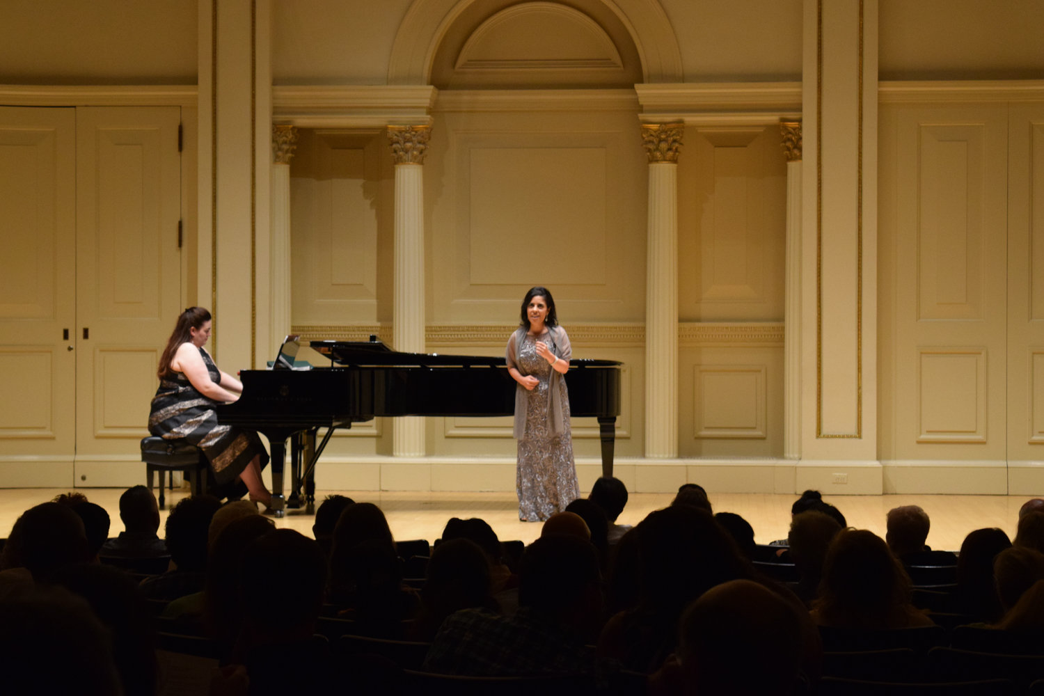 Soprano Sigal Chen graces the stage of Carnegie Hall for a performance of Mozart’s ‘Queen of the Night’ aria in 2017. While she can no longer perform for a live audience, the Riverdale singer and teacher has searched for different ways to keep active during the coronavirus pandemic, such as teaching over videoconferencing applications online.