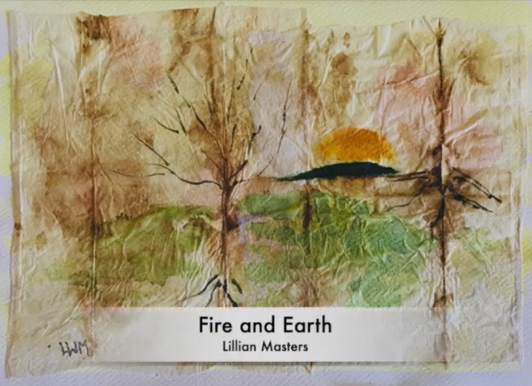 Lillian Masters’ ‘Fire and Earth’ is one of many pieces in ‘For the Love of Our Planet,’ a new online video-exhibit by the Riverdale Art Association.