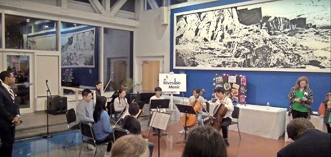 Flume performs ‘Gabriel’s Oboe’ from ‘The Mission’ earlier this year. The Riverdale Country School musical ensemble began an online fundraising campaign attracting more than $16,000 for Bronx anti-hunger group POTS.